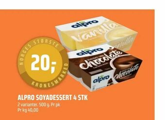Coop Obs Alpro soyadessert 4 stk tilbud