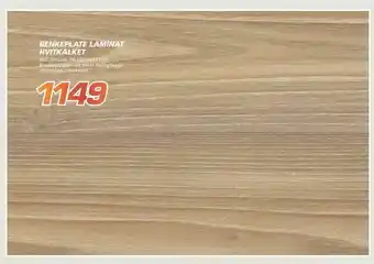 Coop Byggmix Benkeplate laminat hvitkalket tilbud