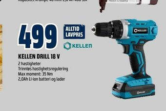 Obs Bygg Kellen drill 18 v tilbud