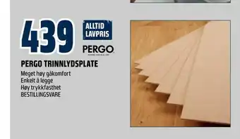 Obs Bygg Pergo trinnlydsplate tilbud