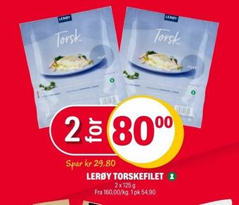 Coop Extra Lerøy torskefilet tilbud