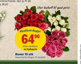 Coop Mega Roser 15 stk tilbud