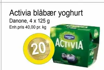 Joker Activia blåbær yoghurt tilbud