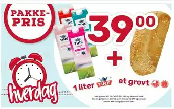 Coop Marked 1 liter tine + et grovt tilbud