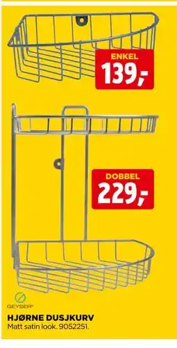jem & fix HJØRNE DUSJKURV tilbud