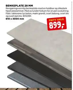 jem & fix BENKEPLATE 28 MM tilbud