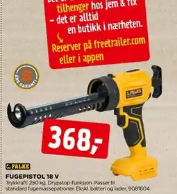 jem & fix FUGEPISTOL 18 V tilbud