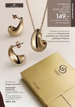 Oriflame Giordani Gold Jewellery Set tilbud