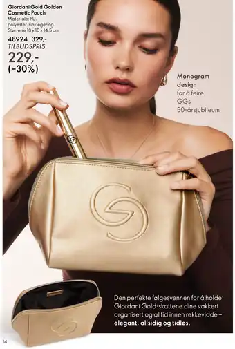 Giordani Gold Golden Cosmetic Pouch