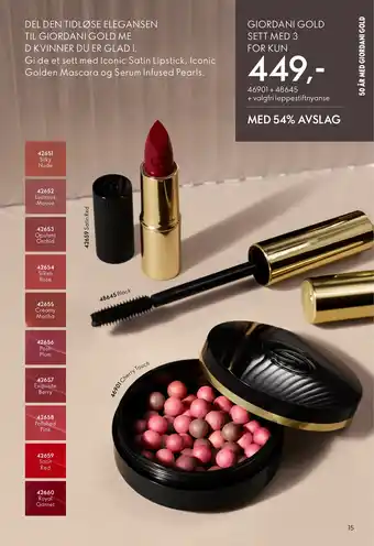 Giordani Gold sett med 3