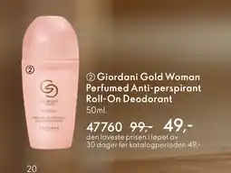 Oriflame Giordani Gold Woman Perfumed Anti-perspirant Roll-On Deodorant tilbud