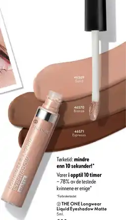 Oriflame THE ONE Longwear Liquid Eyeshadow Matte tilbud