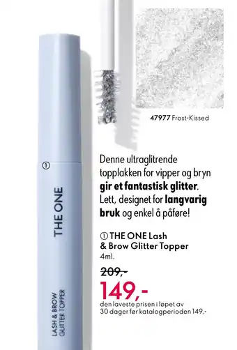 Oriflame THE ONE Lash & Brow Glitter Topper tilbud