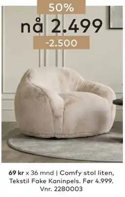 Skeidar Comfy stol liten tilbud
