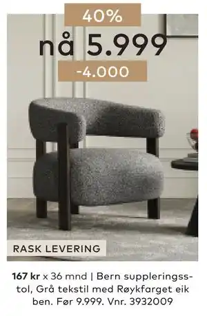 Skeidar Bern suppleringsstol tilbud