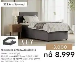 Skeidar PREMIUM 10 OPPBEVARINGSSENG tilbud