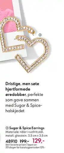 Oriflame Sugar & Spice Earrings tilbud