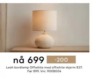 Skeidar Leah bordlamp tilbud