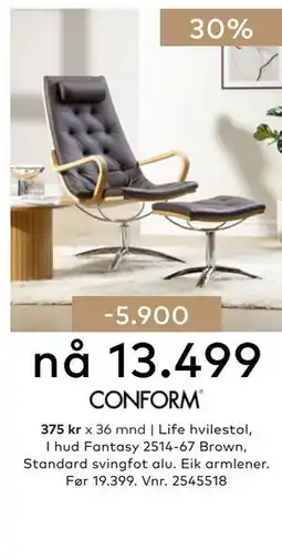 Skeidar Life hvilestol tilbud