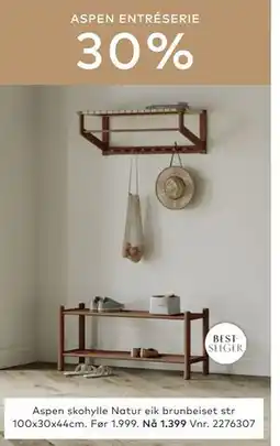 Skeidar Aspen skohylle tilbud