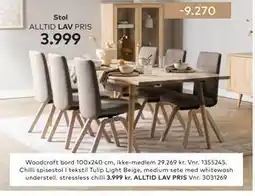 Skeidar Chilli spisestol tilbud