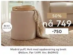 Skeidar Madrid puff tilbud