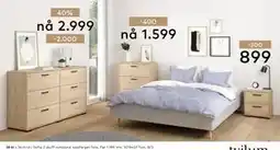 Skeidar Sofia 2 skuff nattbord tilbud