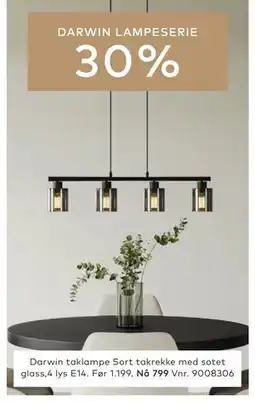 Skeidar Darwin taklampe tilbud