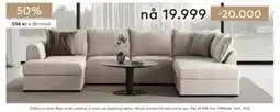 Skeidar Chillux U-sofa tilbud