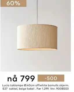 Skeidar Lucia taklampe tilbud