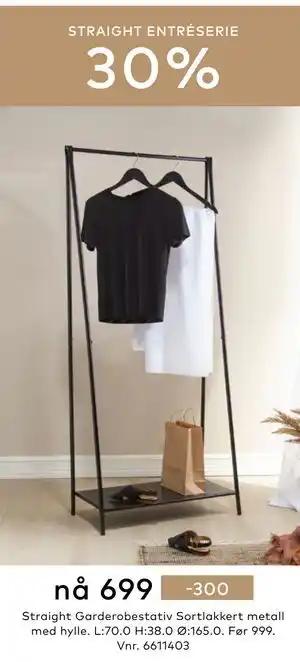 Skeidar Straight Garderobestativ tilbud