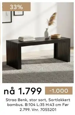 Skeidar Straa Benk tilbud