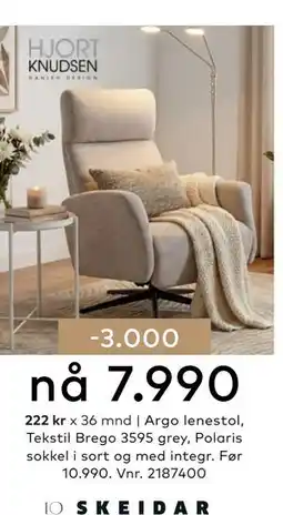 Skeidar Argo lenestol tilbud