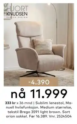 Skeidar Sublim lenestol tilbud