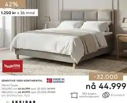 Skeidar SENSITIVE 1000 KONTINENTAL tilbud