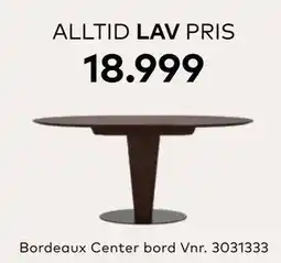 Skeidar Bordeaux Center bord tilbud