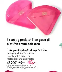 Oriflame Sugar & Spice Makeup Puff Duo tilbud