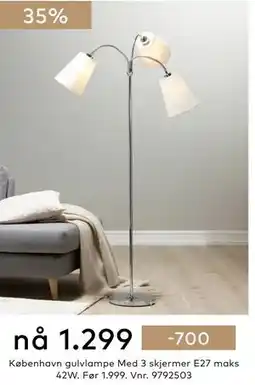 Skeidar København gulvlampe tilbud