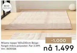 Skeidar Misato teppe tilbud