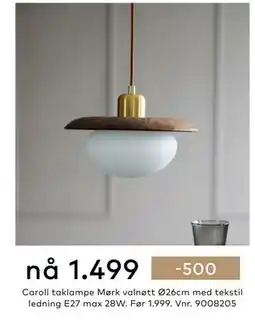 Skeidar Caroll taklampe tilbud