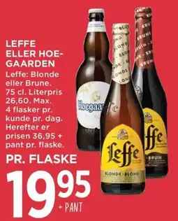 Meny Leffe eller hoe- gaarden tilbud