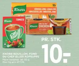 Meny Knorr bouillon, fond du chef eller kopsuppe tilbud