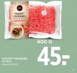 Meny Hakket oksekød 14-18 % tilbud