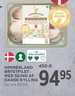 Meny Himmerland brystfilet med skind af dansk kylling tilbud