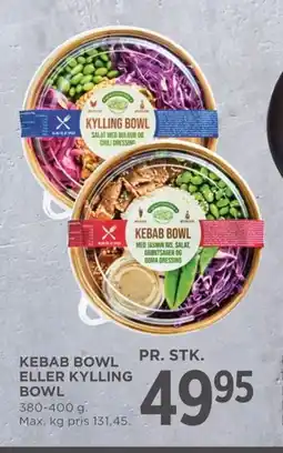 Meny Kebab bowl eller kylling bowl tilbud