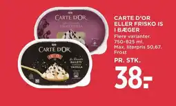 Meny Carte d'or eller frisko is i bæger tilbud