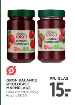 Meny Grøn balance økologisk marmelade tilbud