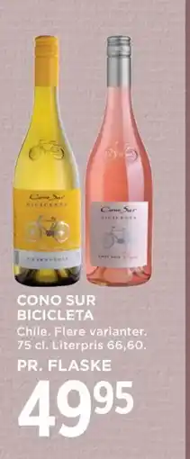 Meny Cono sur bicicleta tilbud