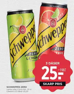 Meny Schweppes zero tilbud