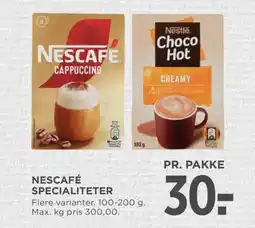 Meny Nescafé specialiteter tilbud